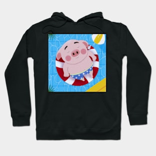 Piggy's Poolside Adventure: Fun in the Sun! Hoodie